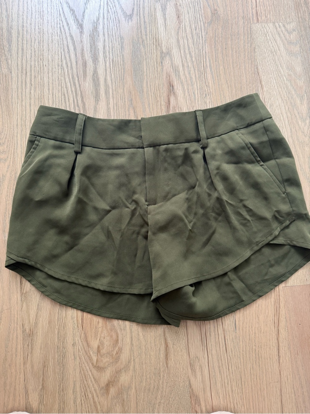Alice + Olivia Mara Olive Green Shorts